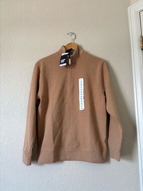 Lands' End Men's Long Sleeve Fine Gauge Cotton Quarter Zip Sweater size S